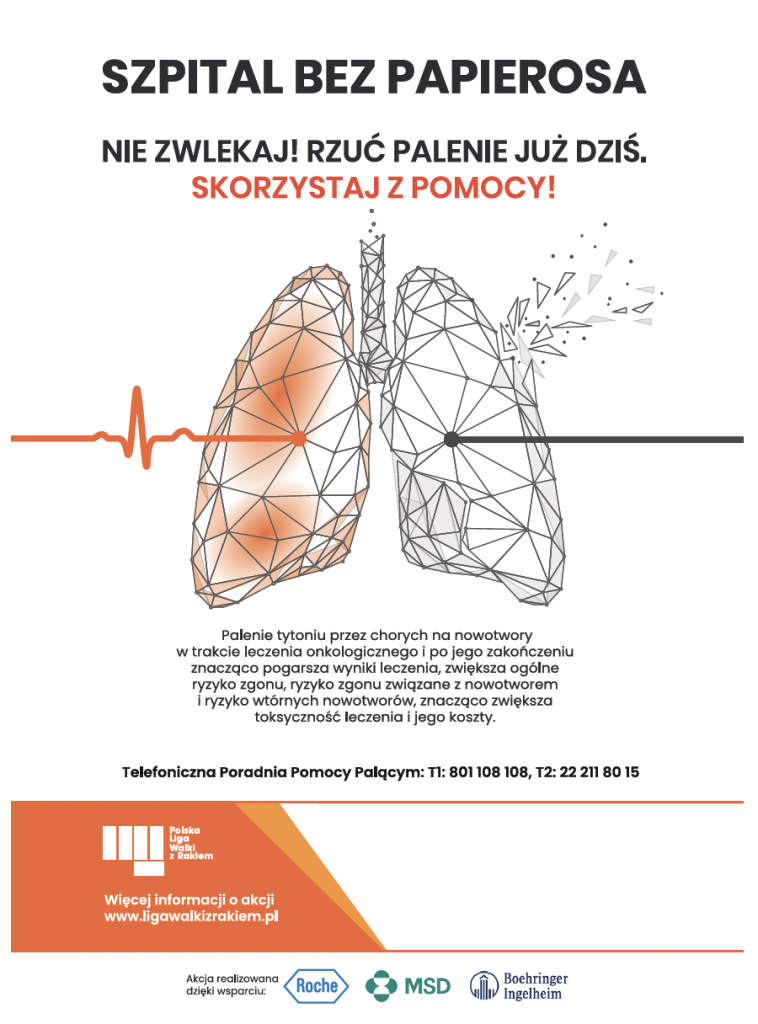 Plakat kampanii Szpital bez papierosa