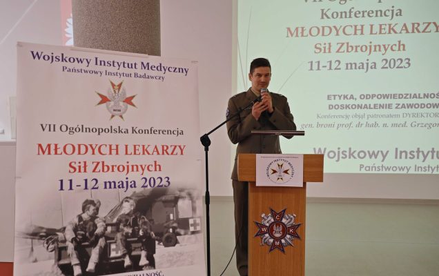 siódma konferencja młodych lekarzy - powitanie wygłasza por lek Maciej Mawilchanów (wim-pib)