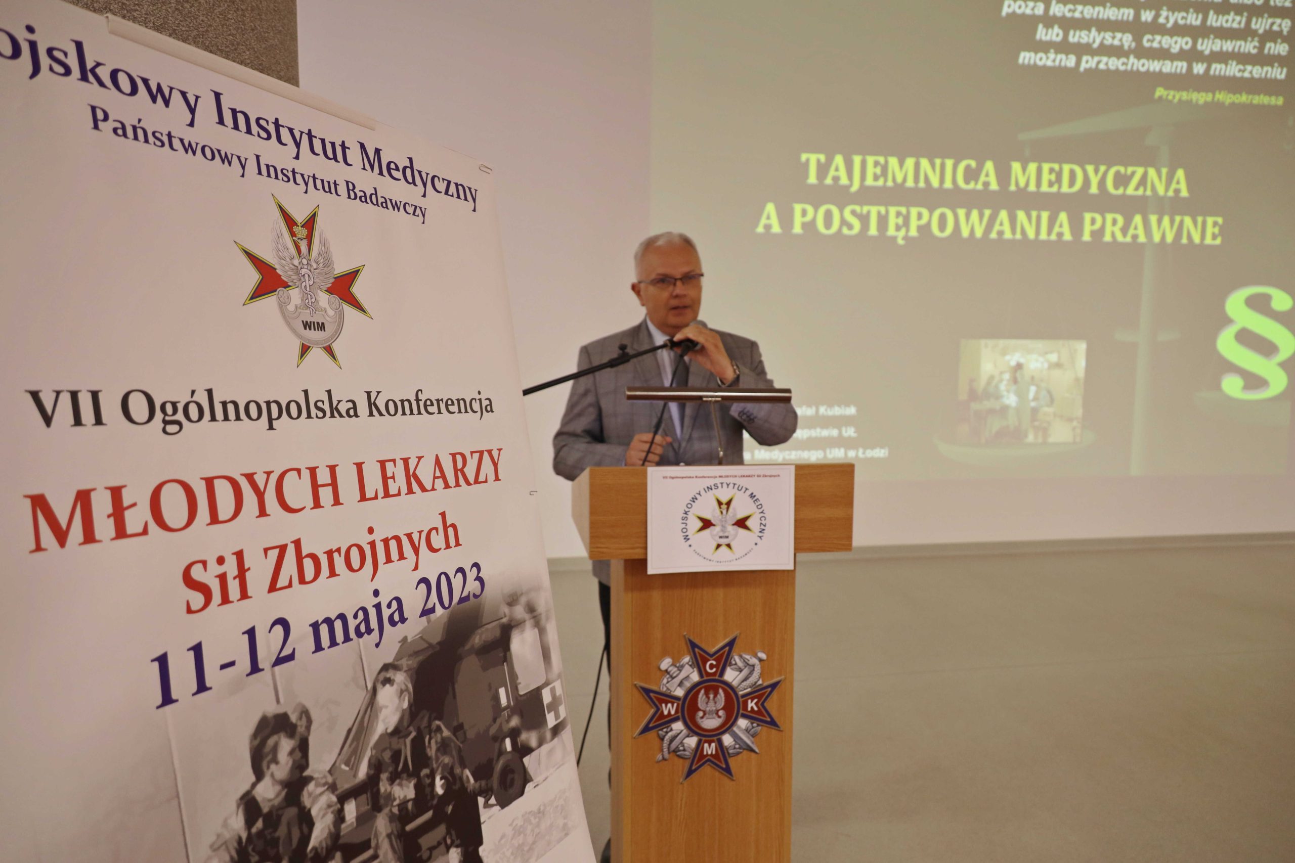profesor UŁ dr hab. n. praw. Rafał Kubiak podczas VII Konferencji Młodych Lekarzy