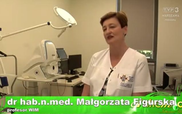 Zrzut programu telewizyjnego Alchemia Zdrowia, na pierwszym planie Małgorzata Figurska