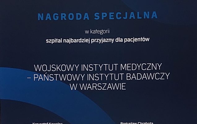 Nagroda Szpital Najbardziej Przyjazny Pacjentom Dyplom