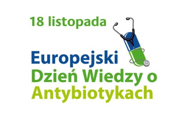 Napis: 18 listopada europejski dzień wiedzy o antybiotykach