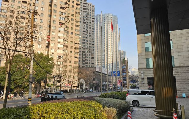 Wizyta przedstawicieli WIM w Chinach, Shanghai widok na ulicę