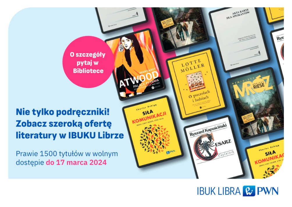 Plakat ibuk libra reklamujący tydzień e-książki