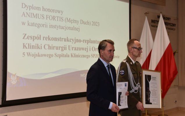 Uroczystość wręczenia nagrody Animus Fortis 2023 w Wojskowym Instytucie Medycznym.