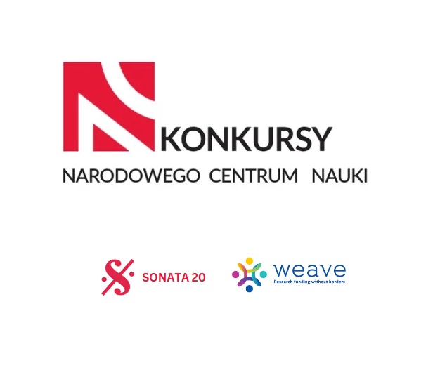 logotypy projektów sonata i Wave. Napis Konkursy Narodowego Centrum Nauki