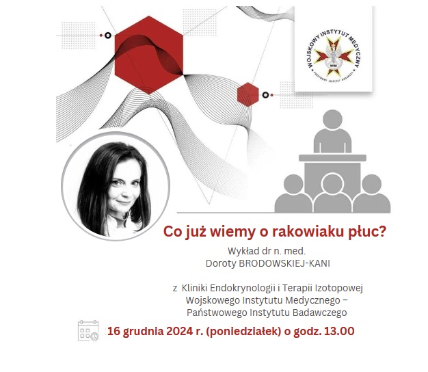 Zaproszenie na wykład plakat. Co wiemy o rakowiaku łyc. Zdjęcie doroty Brodowskiej Kani. 