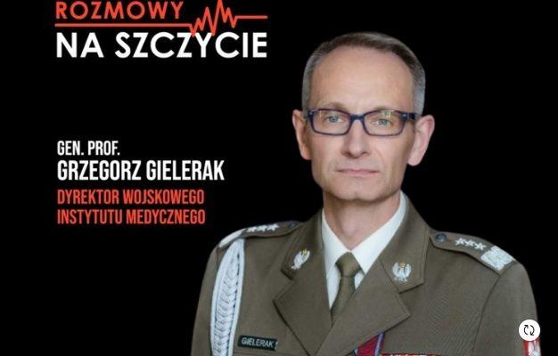 Zdjęcie Grzegorza Gieleraka. Polewej stronie napis 