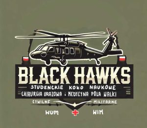 Logo Koła studenckiego Black Hawks.