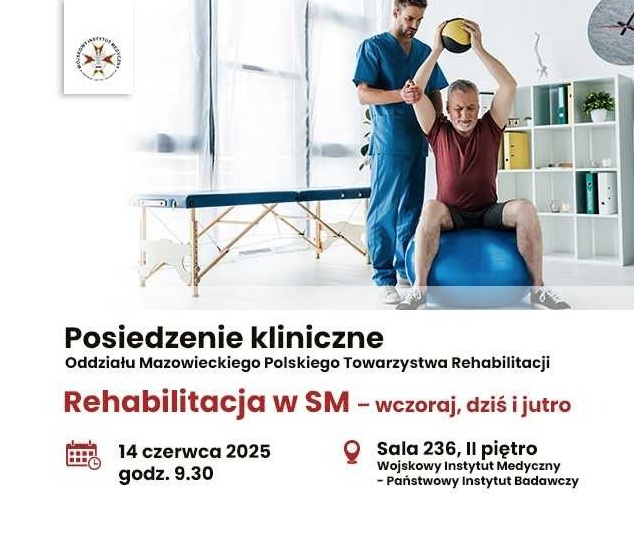 Plakat Posiedzenie kliniczne Rehabilitacja w SM