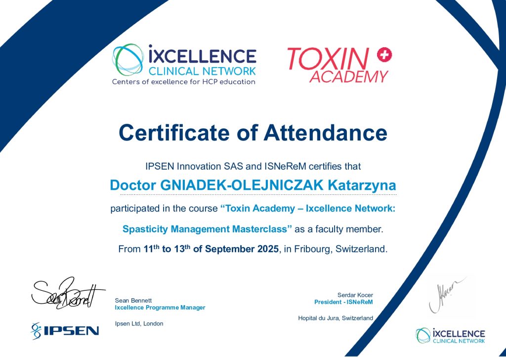 Dyplom Katarzyny Gniadek Olczak. Treść dyplomu w załączniku pdf.