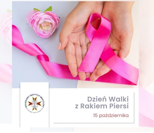 Dzień walki z rakiem piersi plakat.