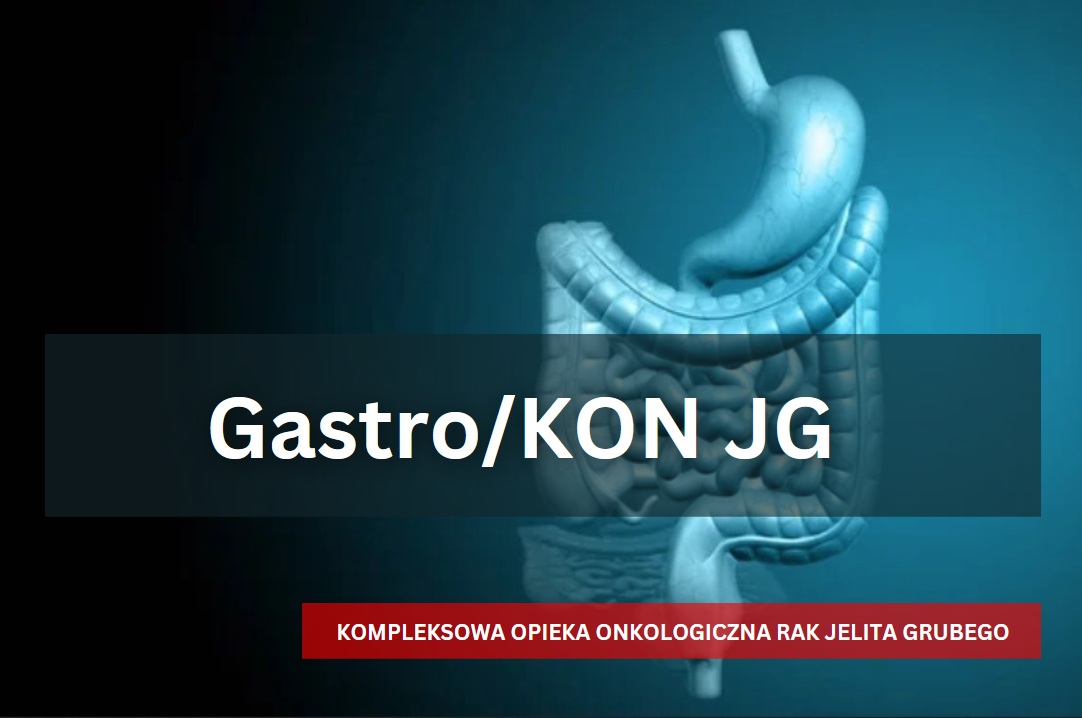 Wizualizacja lelita grubego i cienkiego. Napis Gastro KON JG.