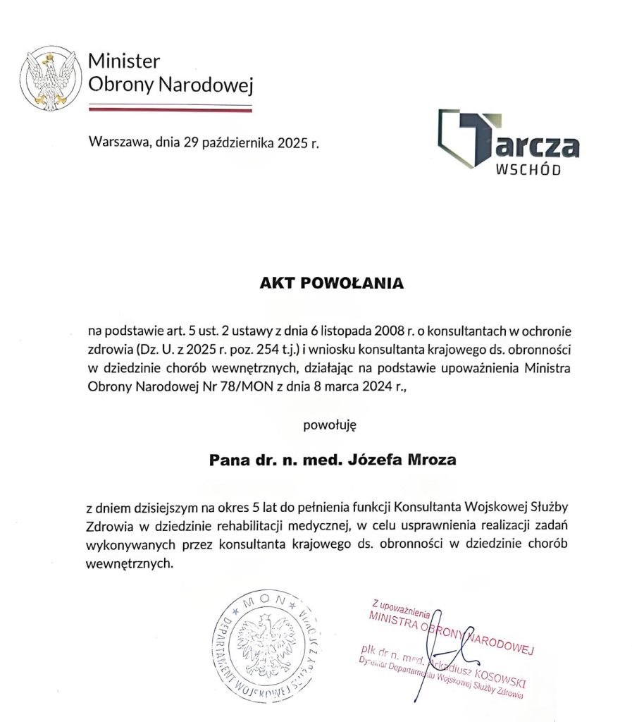 Akt powołania, treść aktu w pliku pdf.