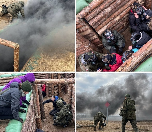 Ujęcia z szkolenia w plenerze.