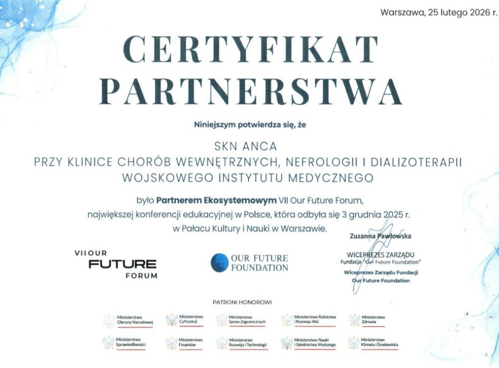 Zdjęcie certyfikatu. Treść certyfikatu w pliku pdf.