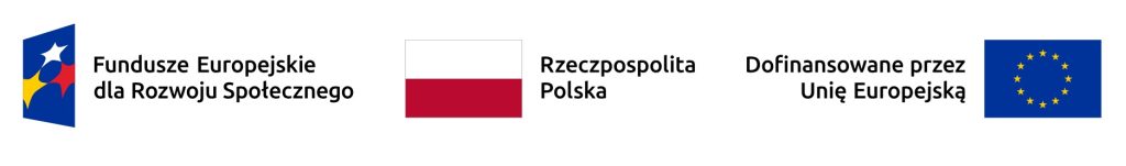 Logotypy: : FE, barw RP, UE.