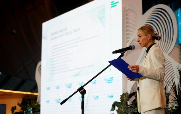 Małgorzata Złotkowska prowadzi uroczystość Animus Fortis.