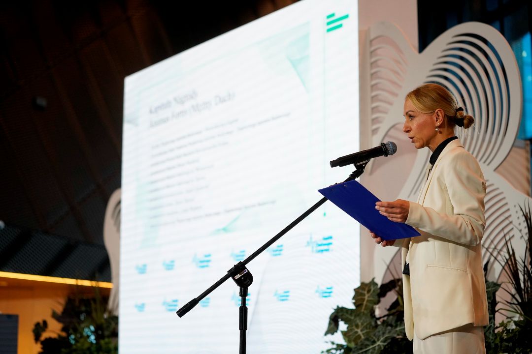 Małgorzata Złotkowska prowadzi uroczystość Animus Fortis.