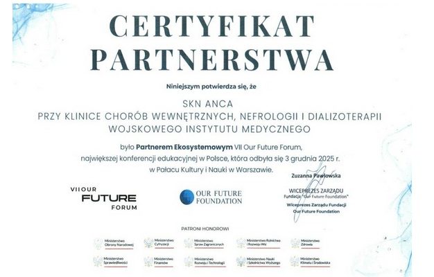 Zdjęcie certyfikatu. Treść certyfikatu w pliku pdf.