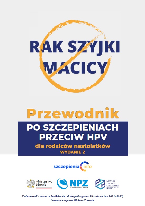 Okładka przewodnika po szczepieniach przeciw HPV dla rodziców nastolatków.