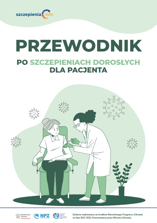 Okładka przewodnika po szczepieniach dla pacjenta.
