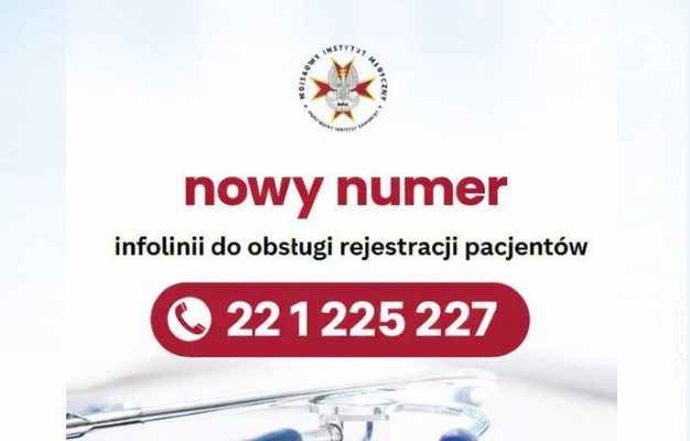 nowy numer do obsługi rejestracji pacjentów: 221 1225 227.