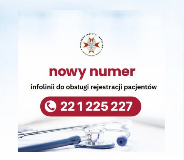 nowy numer do obsługi rejestracji pacjentów: 221 1225 227.