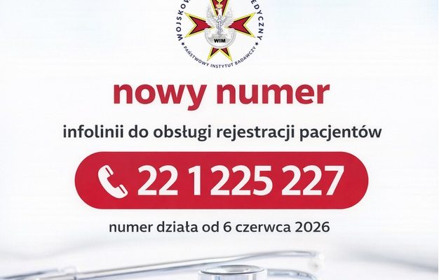 nowy numer do obsługi rejestracji pacjentów: 221 1225 227. Od 6 czerwca 2026.