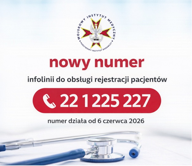 nowy numer do obsługi rejestracji pacjentów: 221 1225 227. Od 6 czerwca 2026.