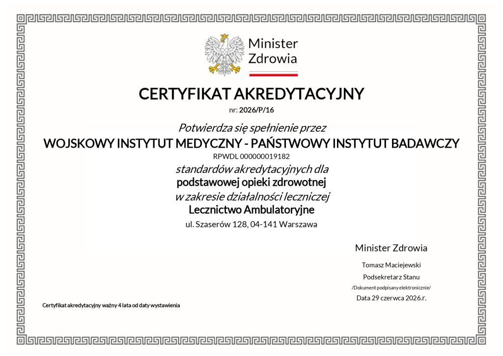 Certyfikat akredytacyjny treść dokumentu w załączniku.