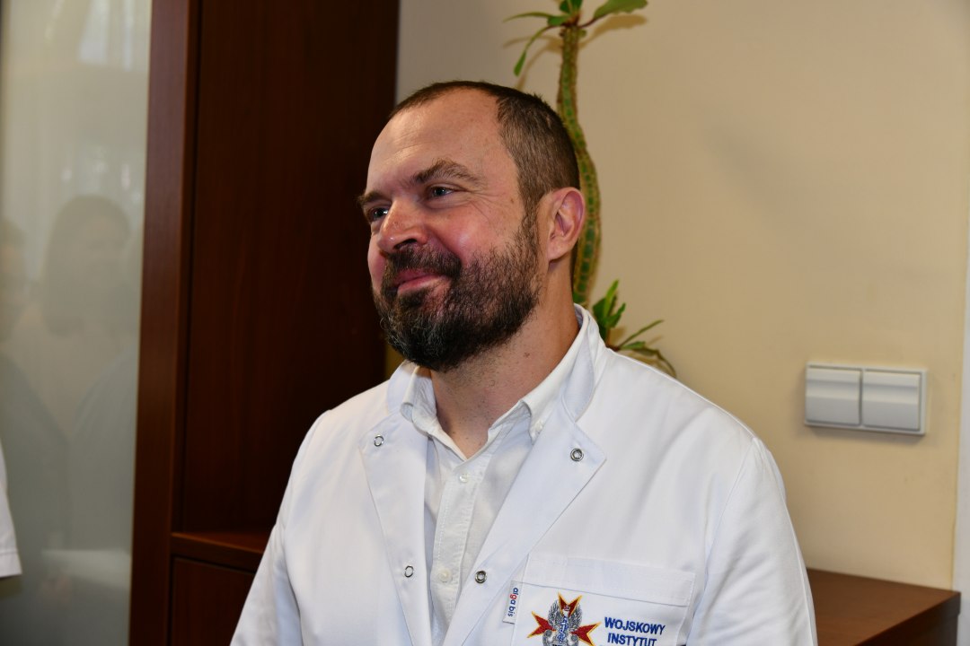 Paweł Peterson w gabinecie Dyrektora WIM.